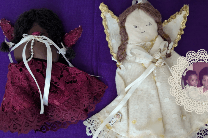 Hand-crafted cloth angels