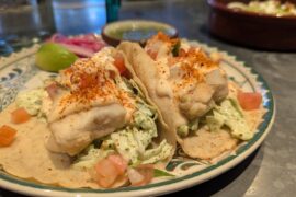 Plate of fish tacos