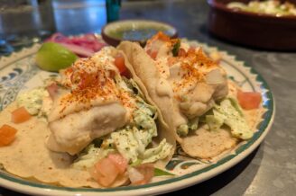 Plate of fish tacos