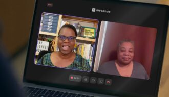 Riverside.gm video screen with Dr. Abigail and Alicia Powers